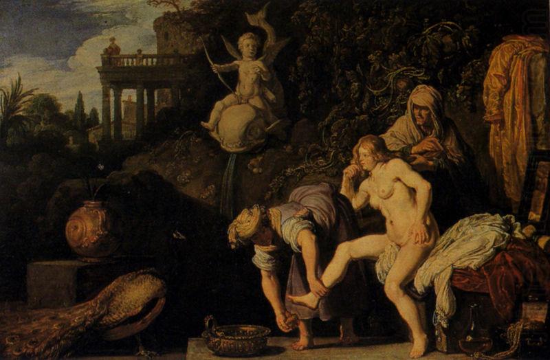 Bathseba bei der Toilette, Pieter Lastman